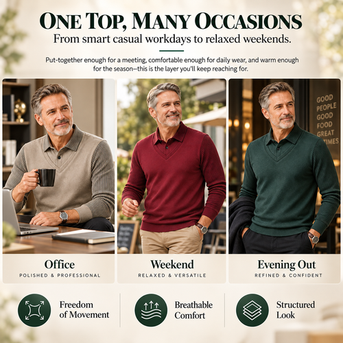 Men's Faux Two-Piece Thermal Long Sleeve Top
