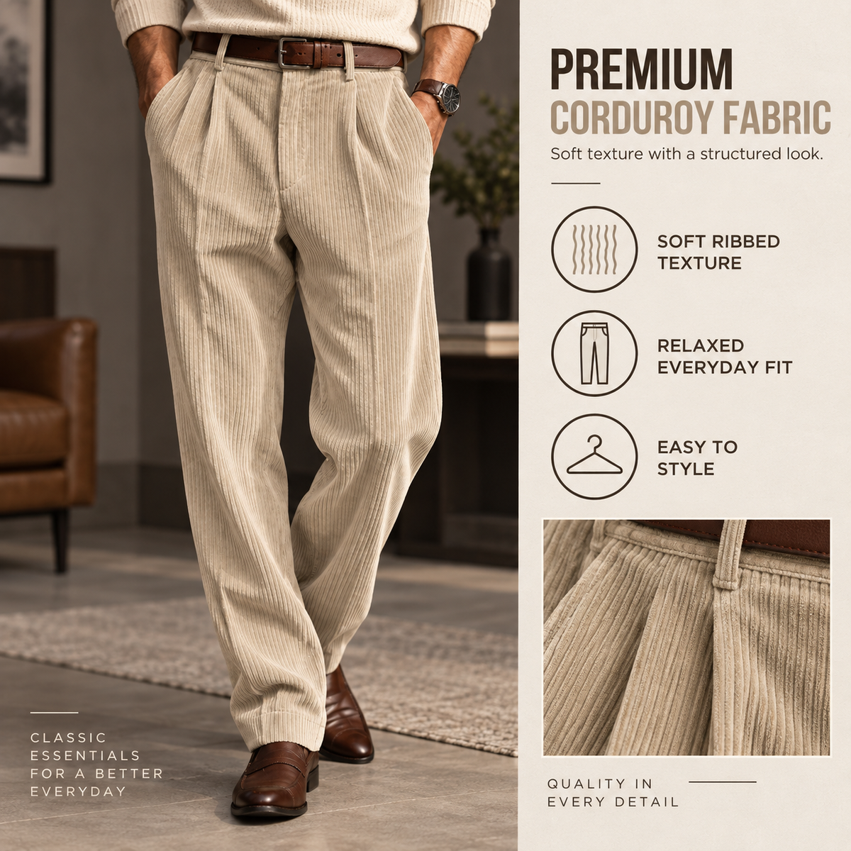 📢📢 50% OFF!!! 🎉✨RetroFlex Corduroy Pants