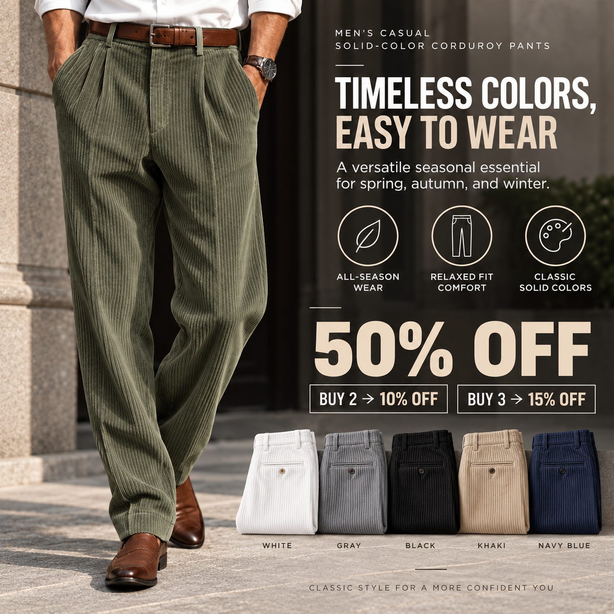 📢📢 50% OFF!!! 🎉✨RetroFlex Corduroy Pants