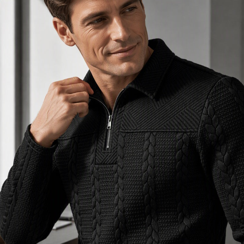 📢📢50%Rabatt!!!🎉✨Langarm-Half-Zip-T-Shirt für Herren