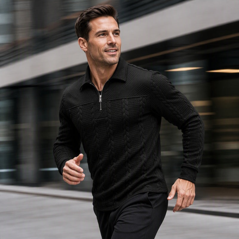 📢📢50%Rabatt!!!🎉✨Langarm-Half-Zip-T-Shirt für Herren