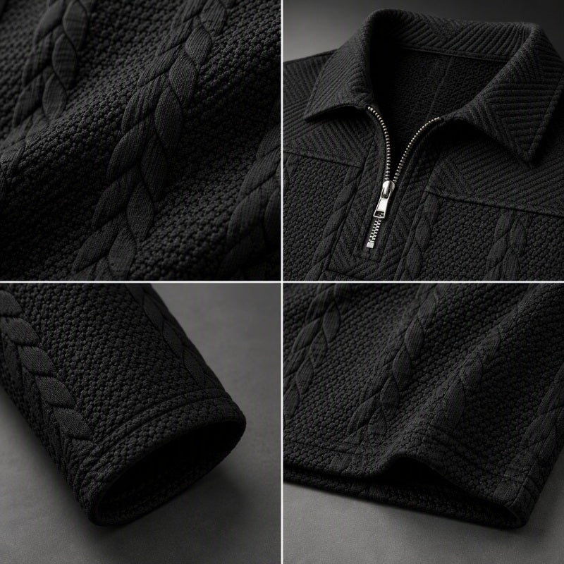 📢📢50%Rabatt!!!🎉✨Langarm-Half-Zip-T-Shirt für Herren